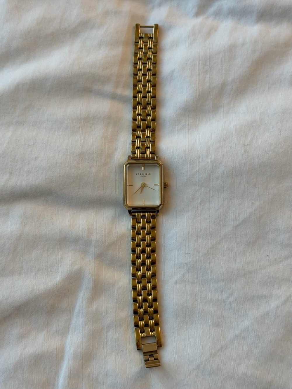 Rosefield Gold-Tone Rectangular Bracelet Watch - Classic Women's Timepiece